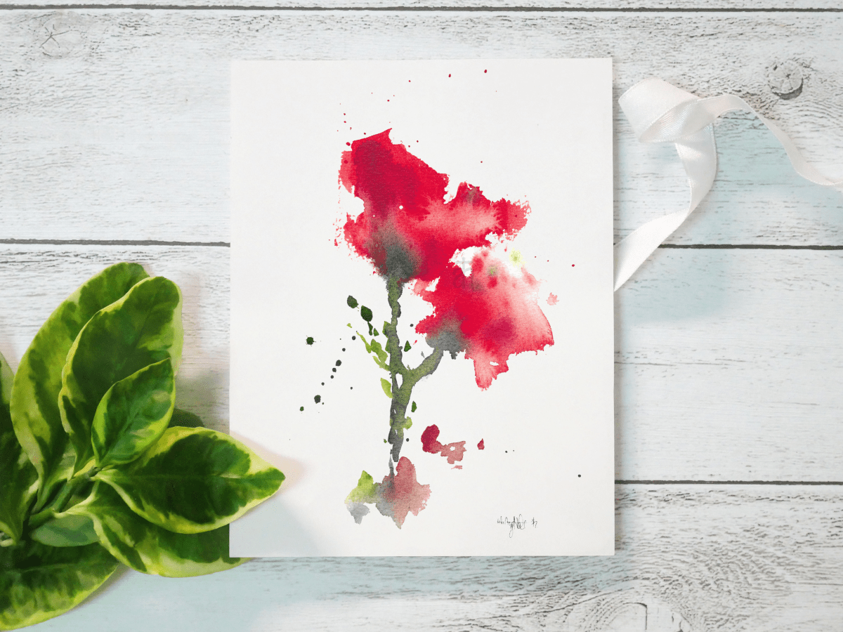 [Digital Print Available] No. 1 Ruby-ish Floral